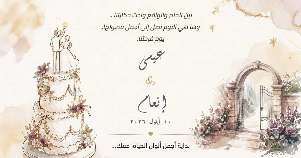 Classic digital invitation template
